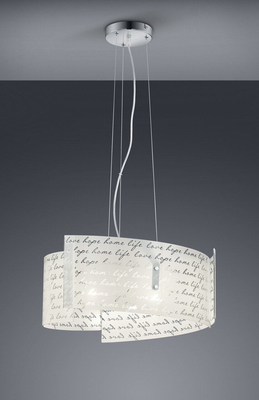 Lustra Signa, TRIO, 50x150 cm, 40W, 3x E27, metal, alb - imagine 7